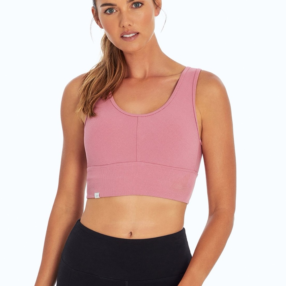 Marika long line, low impact, ribbed sports bra